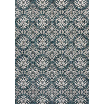 Amora Traditional Mediterranean Tile Design Indoor/Outdoor Area Rug